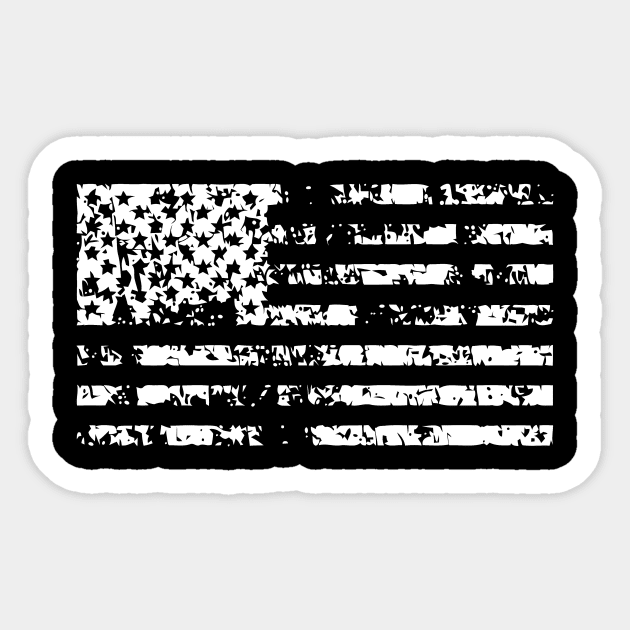 Distressed American Flag Sticker by Sigelgam31